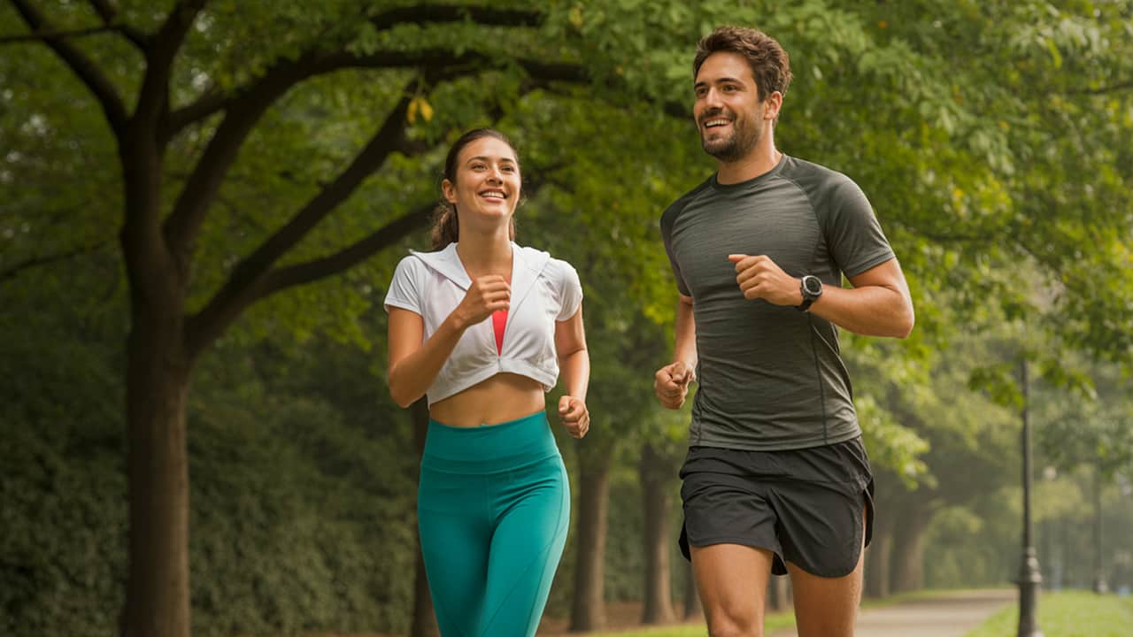 Couple Running