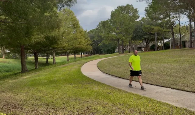 josh in the fieldsheer hi vis cooling shirt walking