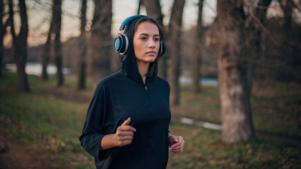 woman jogging in the park